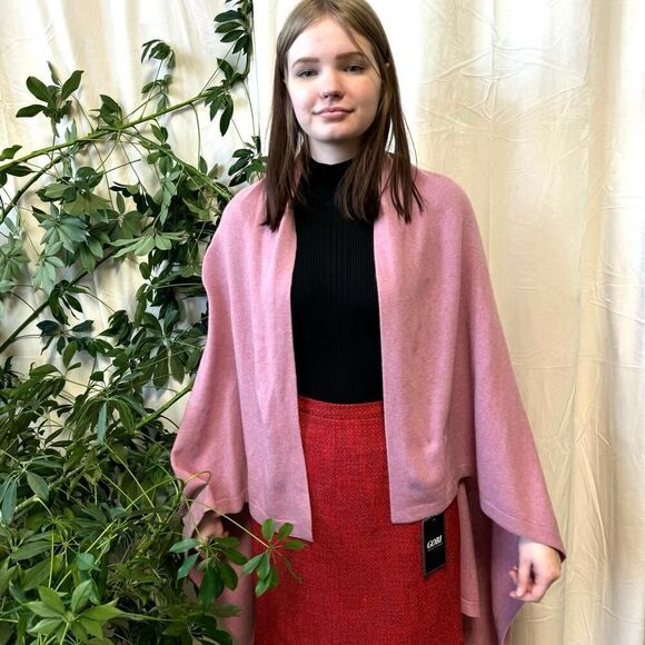 NWT Gobi Mongolian Pink Cashmere Throw/ Wrap 39” x 53” - Picture 3 of 6